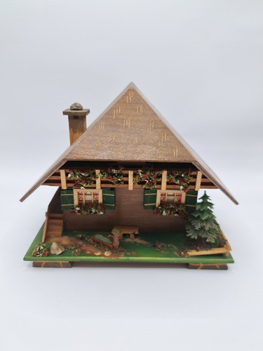 Vintage spieluhr holzhaus - spieluhr, –